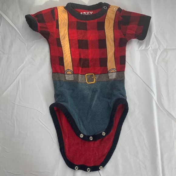 Lazy One One Pieces Lazy One Suspender Lumberjack Buffalo Plaid